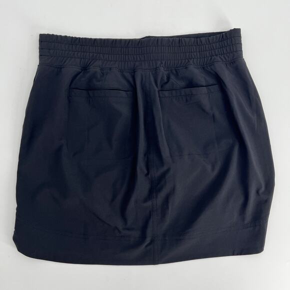Athleta Trekkie North Mid Rise Skort Womens 4 Black Short Zip Pockets Golf Short - Picture 2 of 8